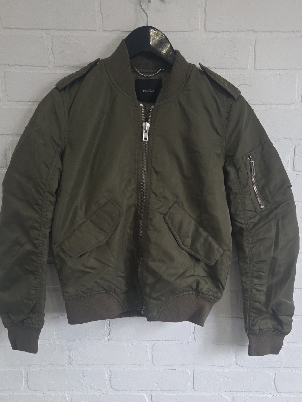 Talula Olive Green Bomber Jacket